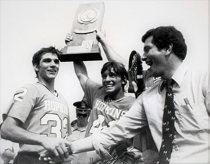 Mike Federico Jim Bidne Henry Ciccarone 1980 lacrosse finals.jpg