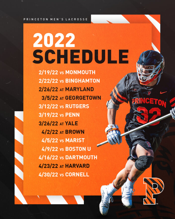 D1 MEN Princeton 2022 Schedule