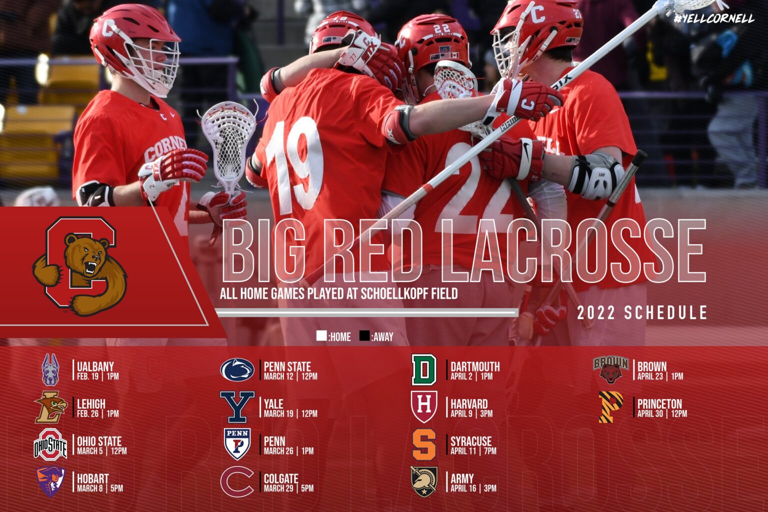 D1 MEN Cornell Schedule 2022